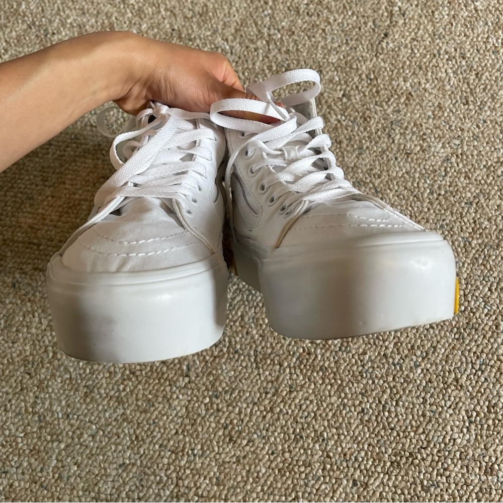 Vans SK8-Hi Tapered Stackform OSF Platform Sneakers Yellow Daisy W 9.5/ M 8 - Picture 13 of 16